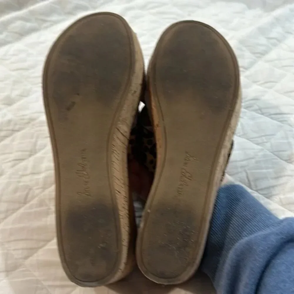 Sam Edelman Leopard Cork Wedge Sandals - Picture 4 of 4